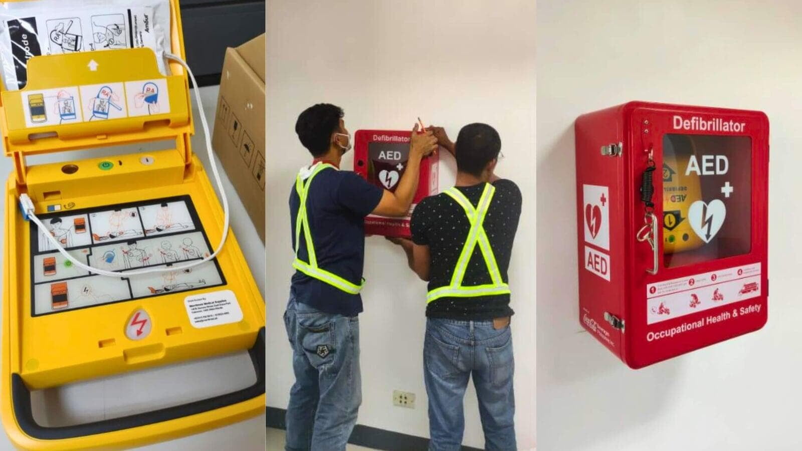 AED installation at CCBPI by Merritmed